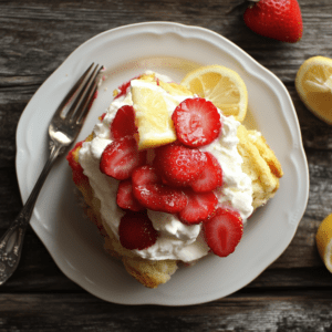 Easy and Quick Lemon Strawberry Shortcake Recipe