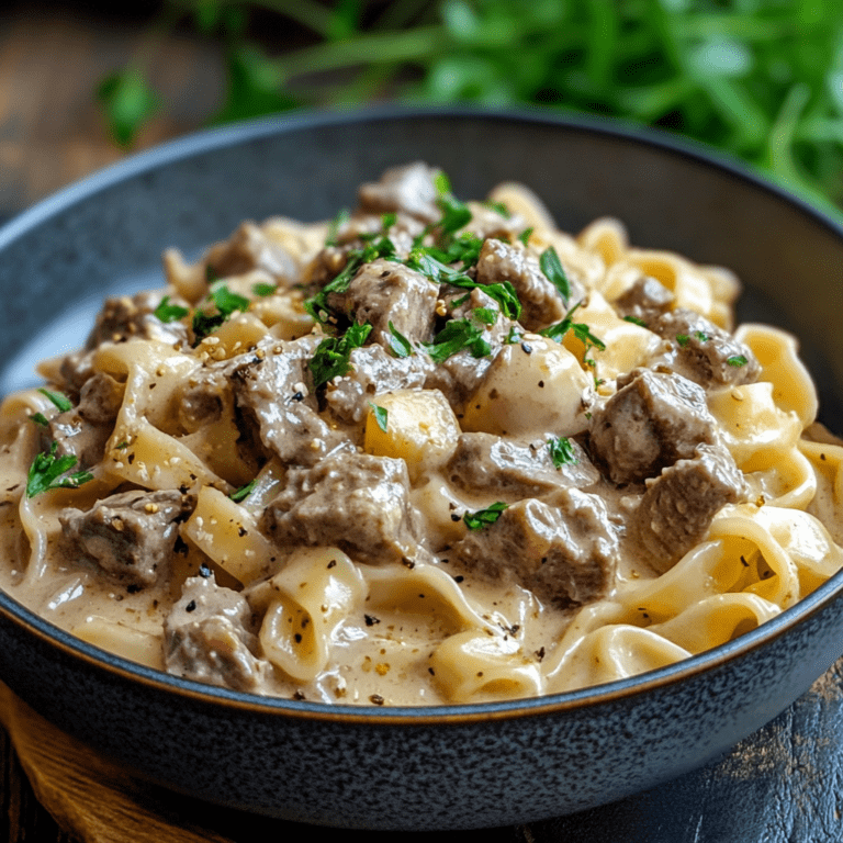 Best Creamy Steak Bites Pasta