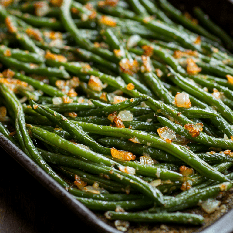 Garlic Butter Roasted Green Beans