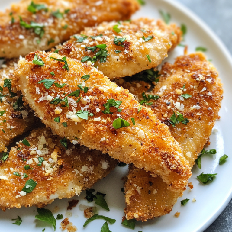 Best Crispy Chicken Tenders with Parmesan and Garlic