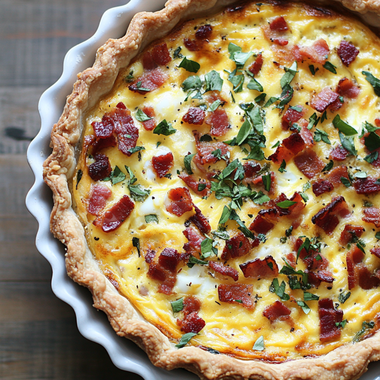 Best Egg and Bacon Breakfast Quiche Recipe