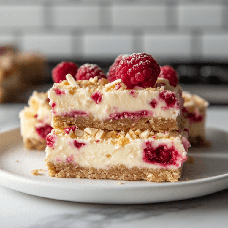 Best White Chocolate Raspberry Cheesecake Bars Recipe