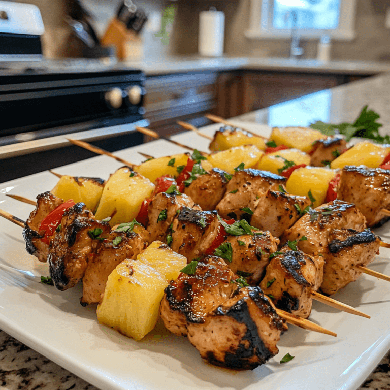 Best Chicken and Pineapple Skewers
