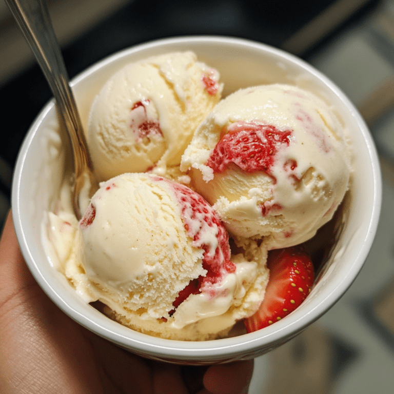 Easiest Homemade Strawberry Ice Cream Recipe