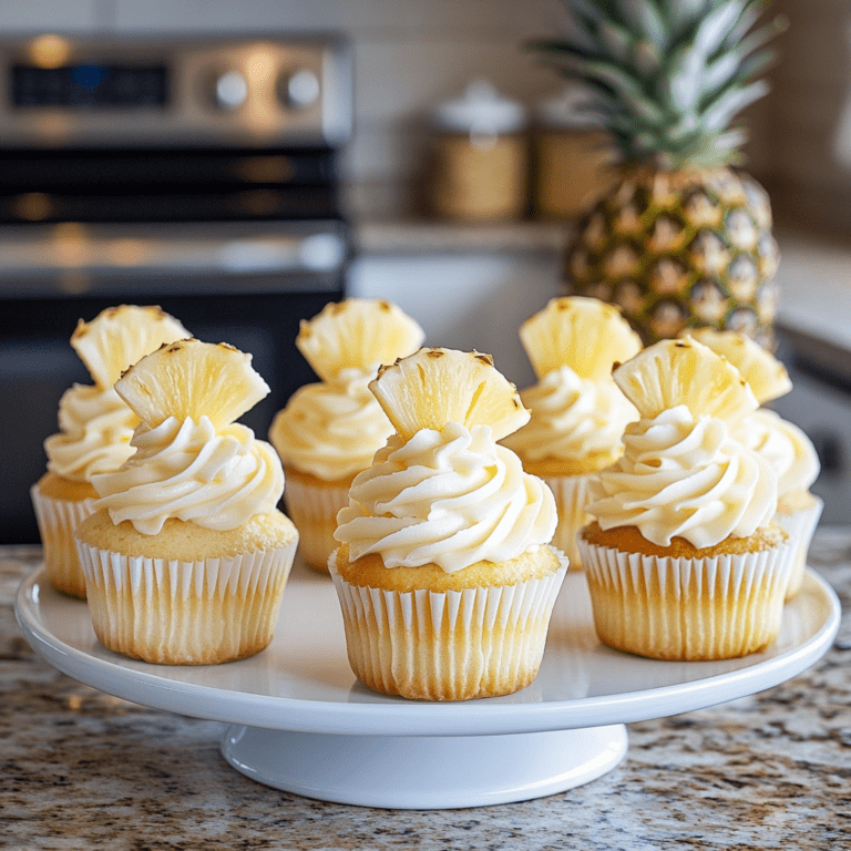 Best Pineapple Cupcakes with Pineapple Frosting