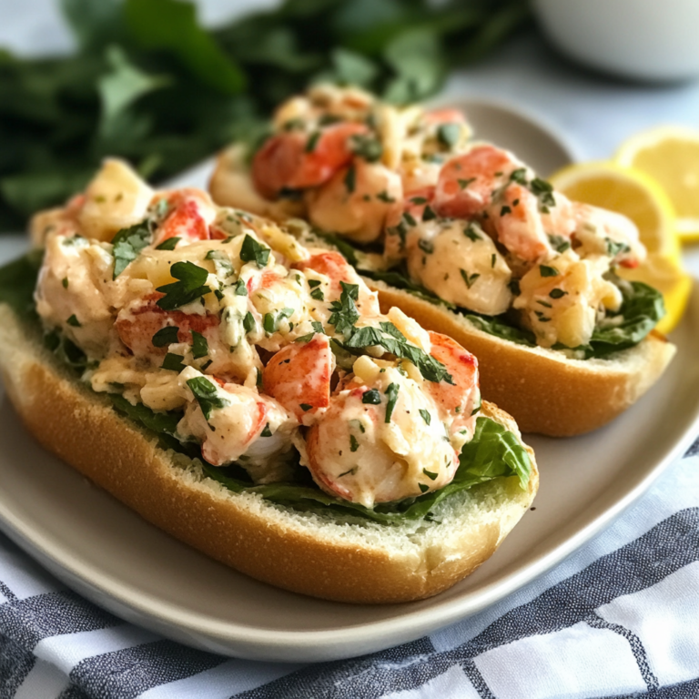 Garlic Butter Lobster Roll with Lemon Aioli Sauce