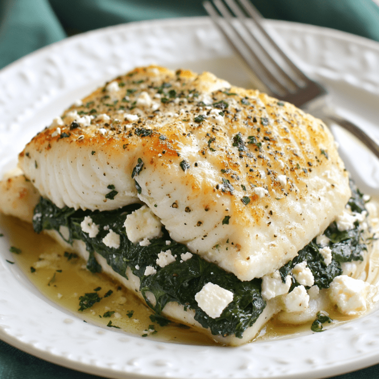 Stuffed Flounder with Spinach and Feta Recipe