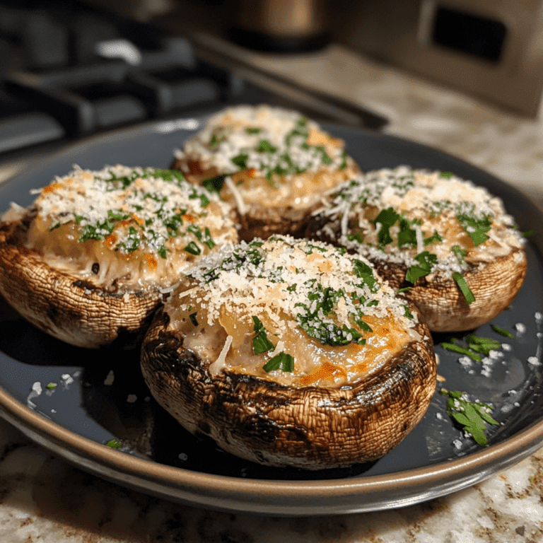 Easy Stuffed Mushrooms with Parmesan and Garlic Recipe