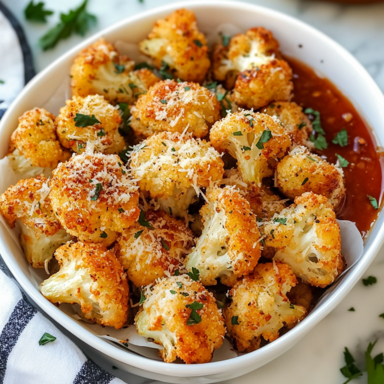 Easy Baked Parmesan Cauliflower Bites Recipe