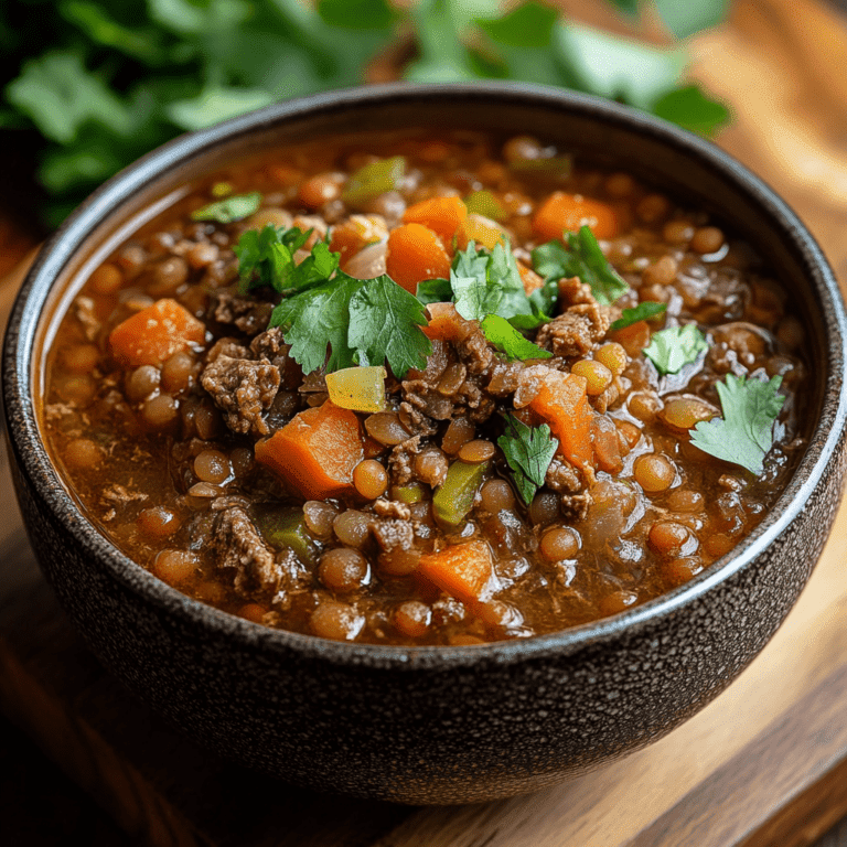 Easy and Best Beef Lentil Soup Recipe