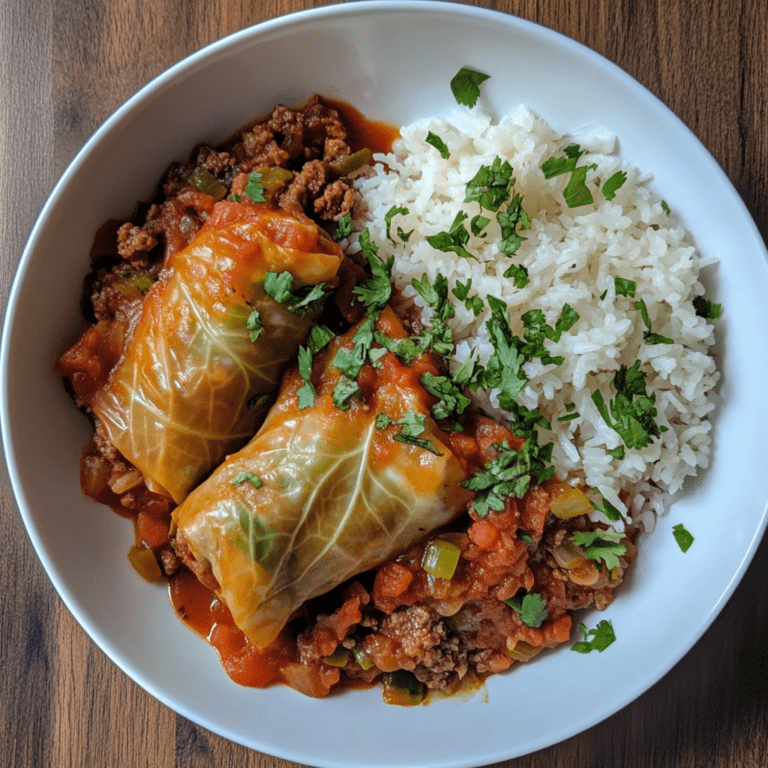 Easy & Best Beef and Rice Cabbage Rolls Recipe