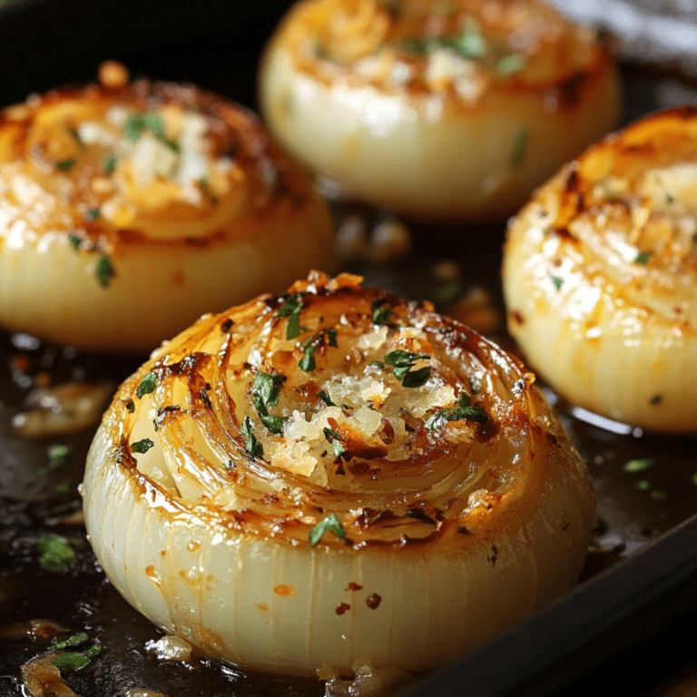 Easy Butter Garlic Baked Onions Recipe