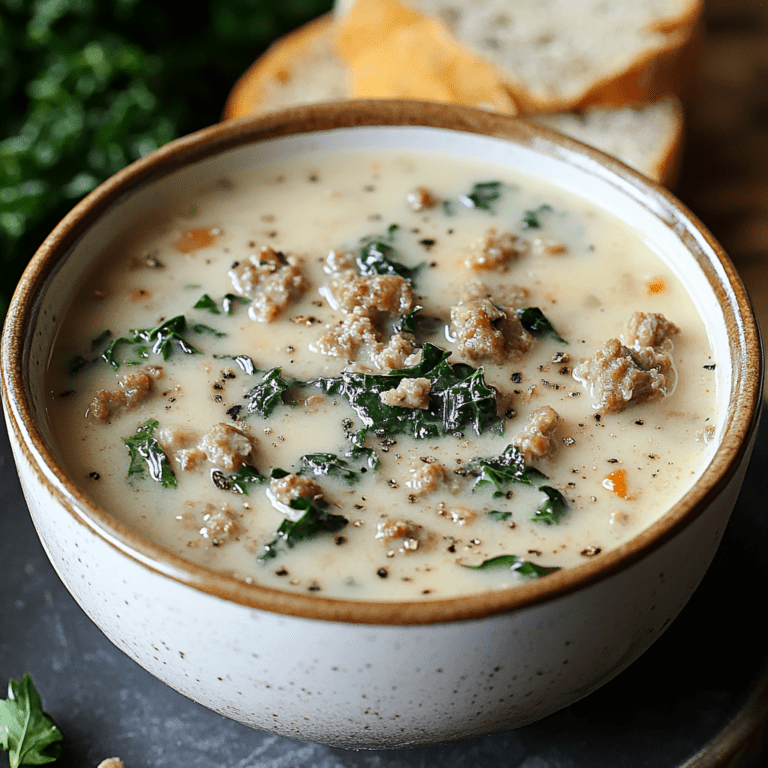 Easy Creamy Sausage and Kale Soup Recipe