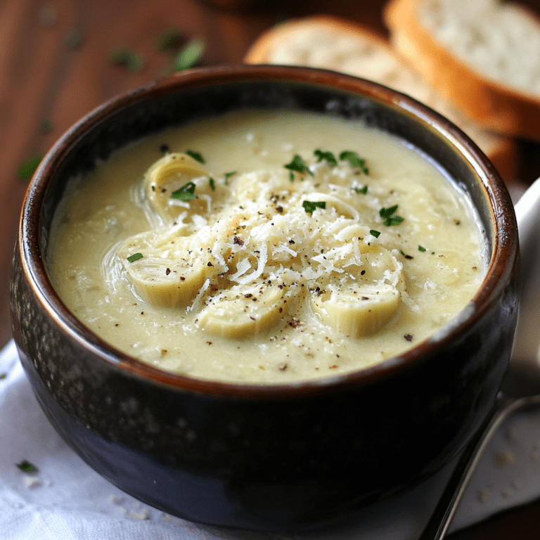 Easy Creamy Artichoke Parmesan Soup Recipe