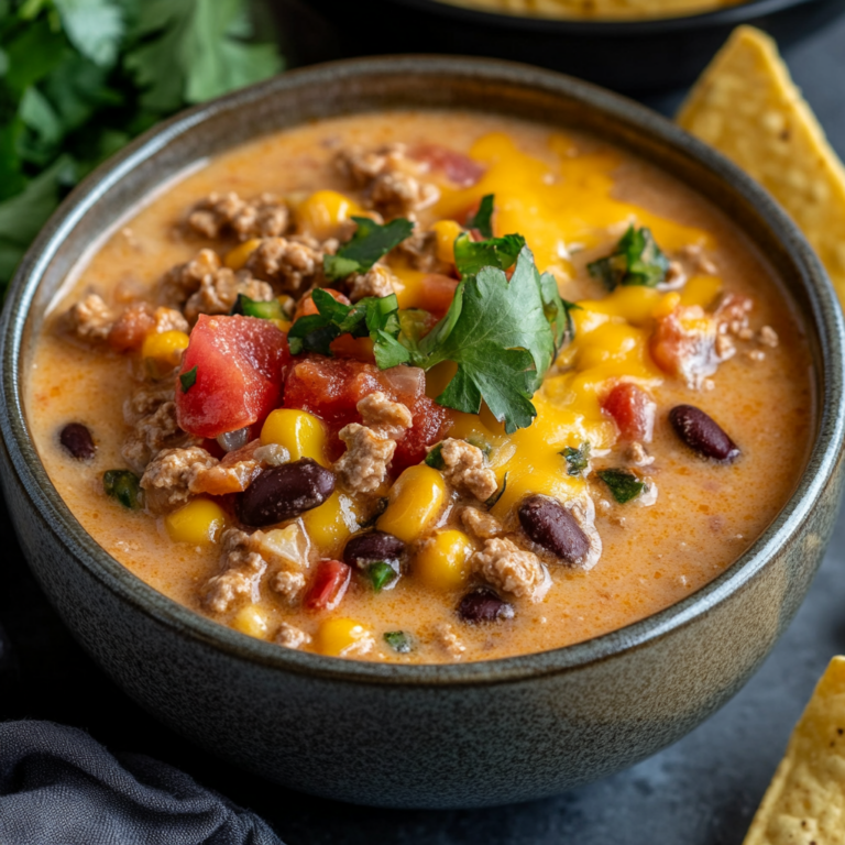 Easy & Best Creamy Taco Soup Recipe