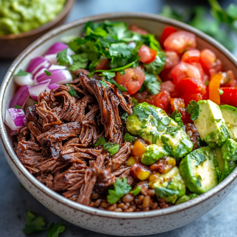 Easy Beef Barbacoa Bowl