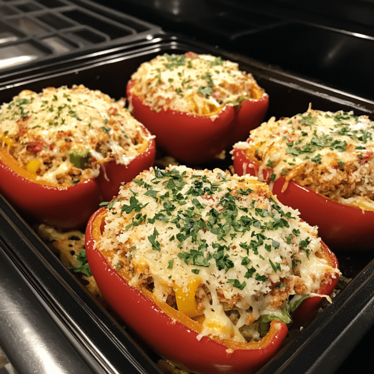 Chicken Parm Stuffed Bell Peppers Recipe