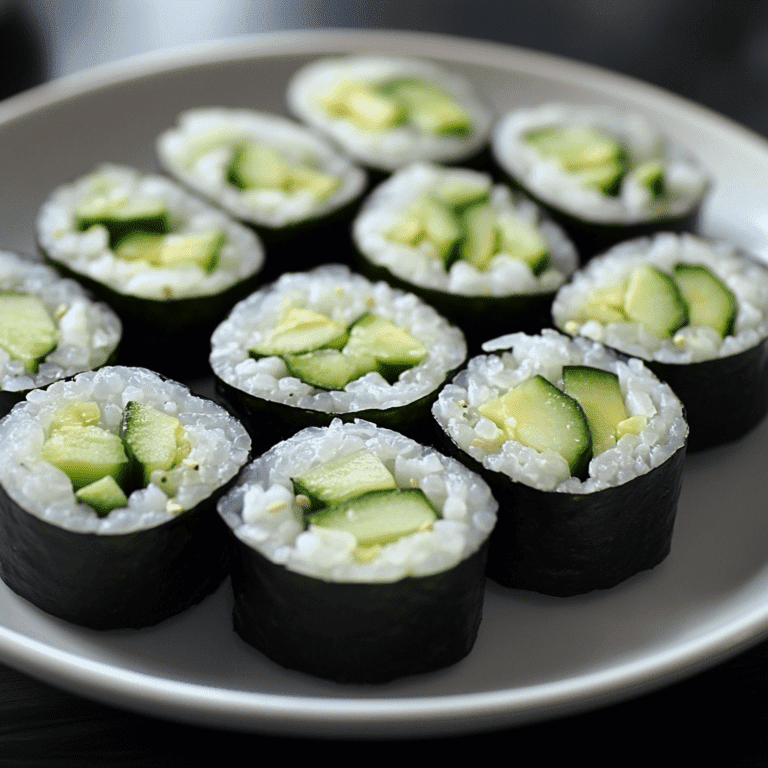 Cucumber and Avocado Sushi Roll Recipe