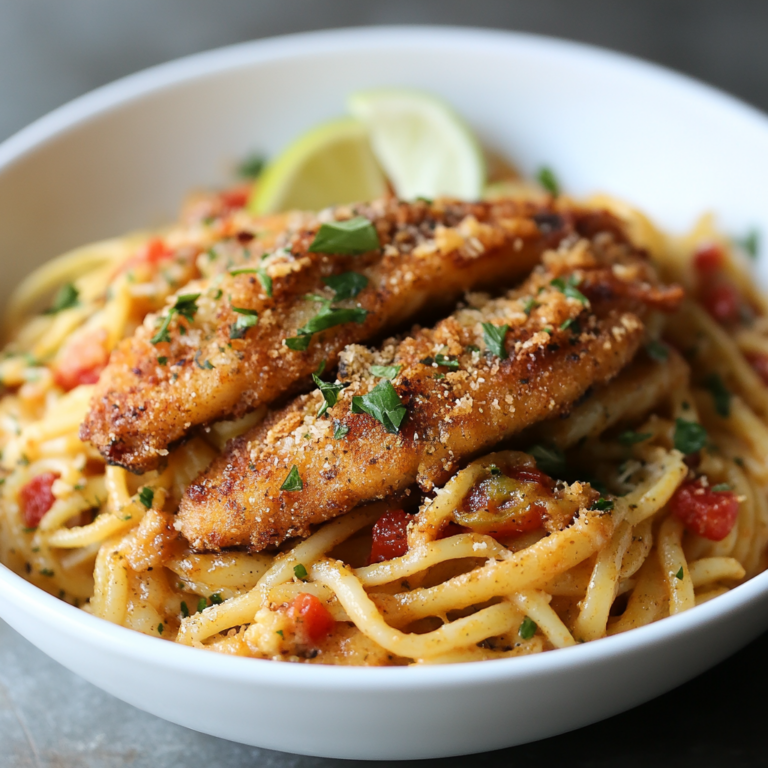 Fried Cajun Fish Pasta Recipe