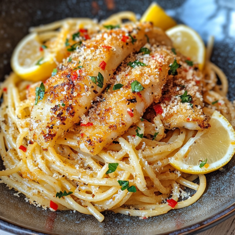 Fried Lemon Butter Fish Pasta Recipe