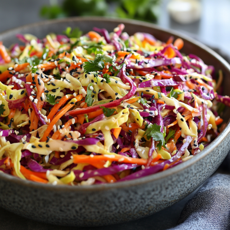 Rainbow Slaw with Ginger Sesame Dressing Recipe