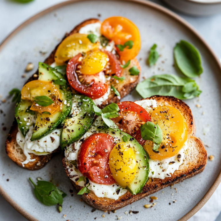 Avocado, Tomato, and Egg Toast Recipe