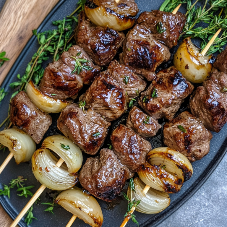 Best Beef and Onions Skewers