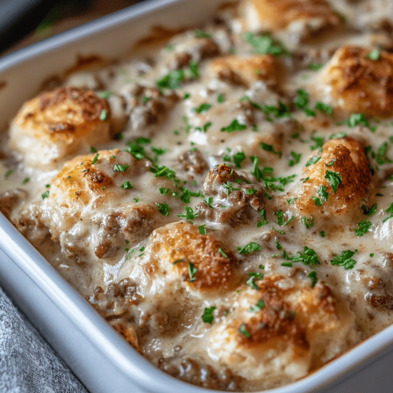 Easy Biscuits and Gravy Casserole Recipe