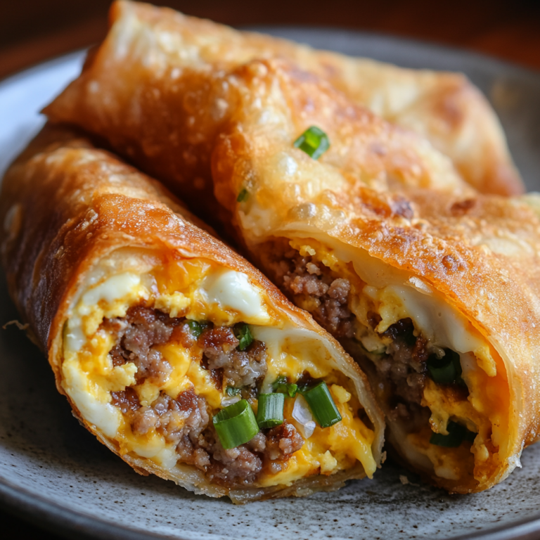 Easy Cheeseburger Egg Rolls Recipe