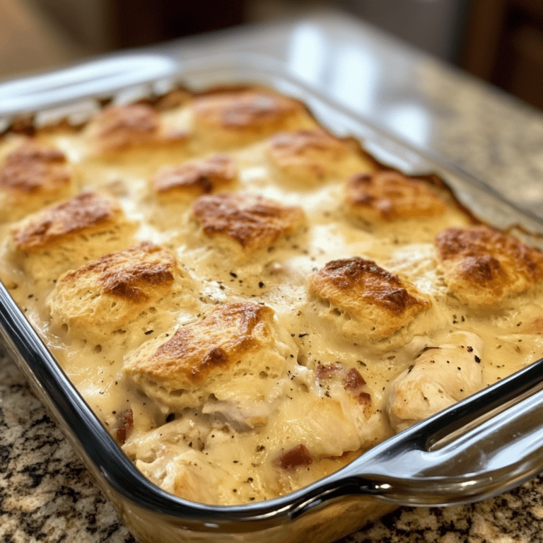 Easy Chicken and Biscuits Casserole Recipe