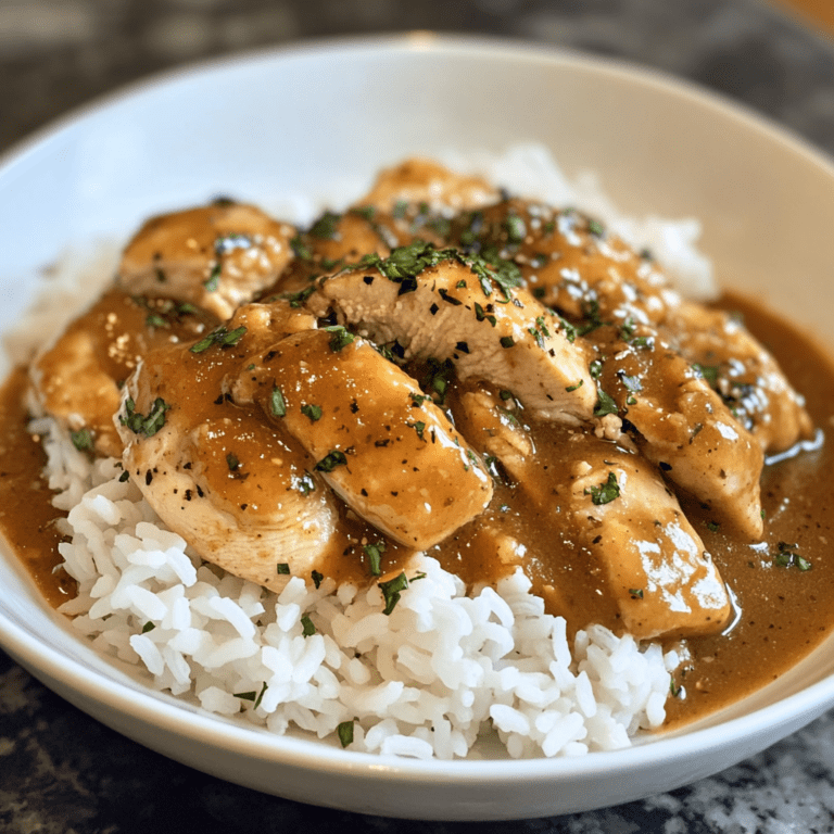 Chicken and Gravy Over Rice Recipe