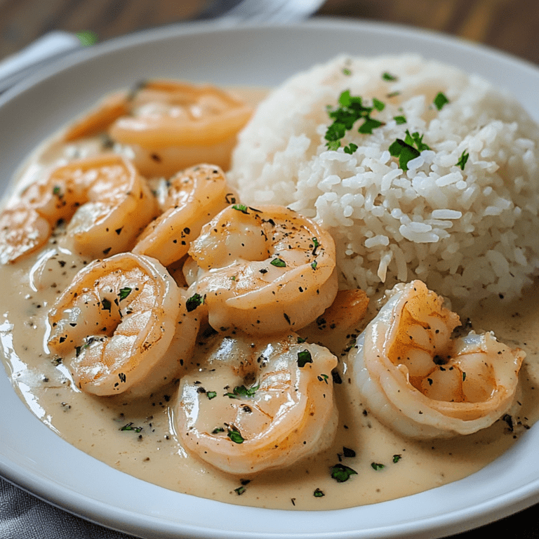 Creamy Shrimp with White Rice Recipe