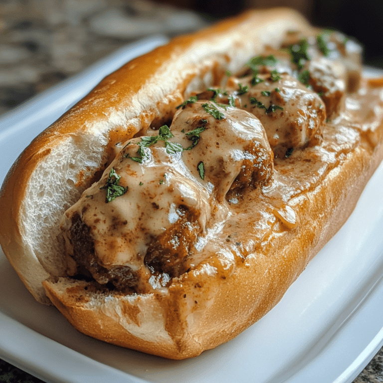 Gravy Smothered Meatball Sandwich Recipe