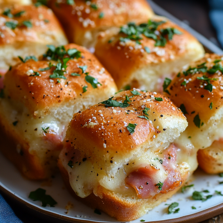 Garlic Bread Ham and Cheese Sliders Recipe