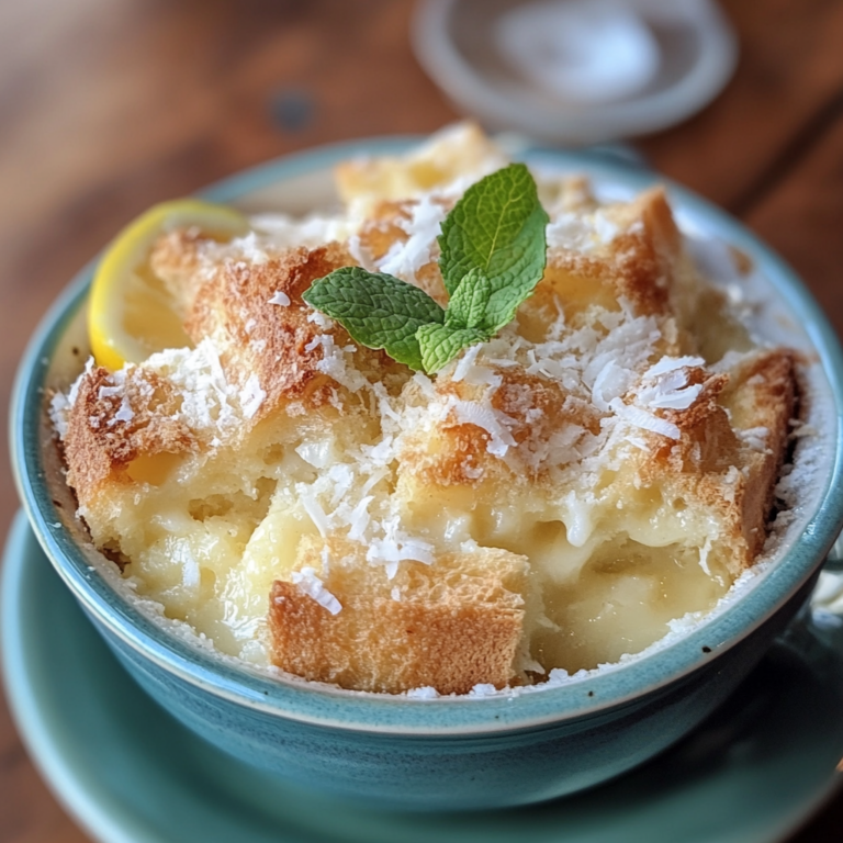 Lemon Coconut Bread Pudding Recipe