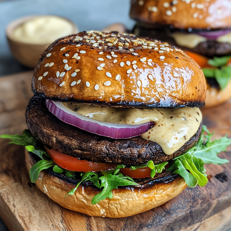 Portobello Burger with Thousand Island Sauce Recipe