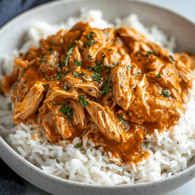 Slow Cooked Pulled Butter Chicken Recipe