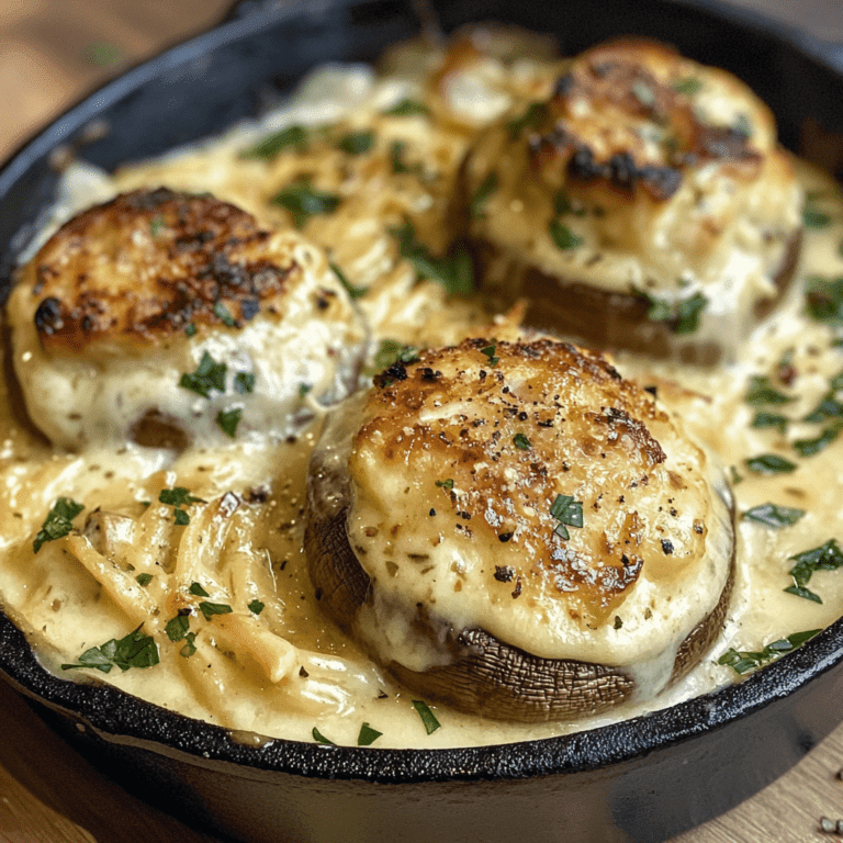 Stuffed Mushroom Chicken Alfredo Recipe