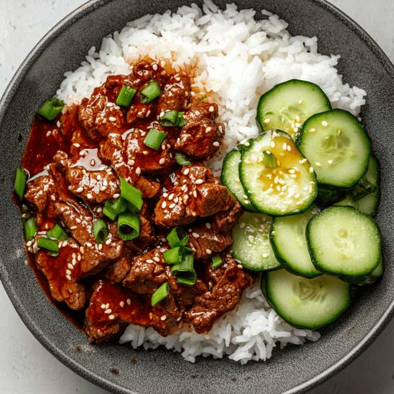 Spicy Beef and White Rice