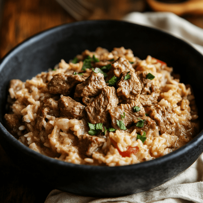 Creamy Rice and Beef